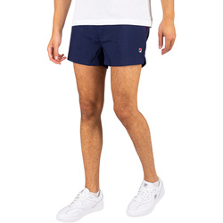 textil Hombre Shorts / Bermudas Fila Shorts Deportivos Hightide Con 4 Bolsillos De Rizo Y Rayas Azul
