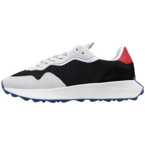 Zapatos Hombre Zapatillas bajas Tommy Hilfiger TOMMY JEANS RUNNER OUTSOLE Negro