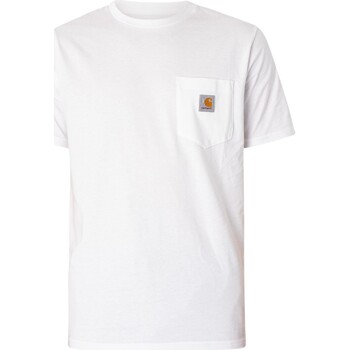 textil Hombre Camisetas manga corta Carhartt Camiseta De Bolsillo Blanco