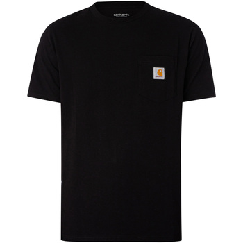 textil Hombre Camisetas manga corta Carhartt Camiseta De Bolsillo Negro