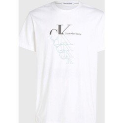 textil Hombre Camisetas manga corta Calvin Klein Jeans J30J325352 Blanco