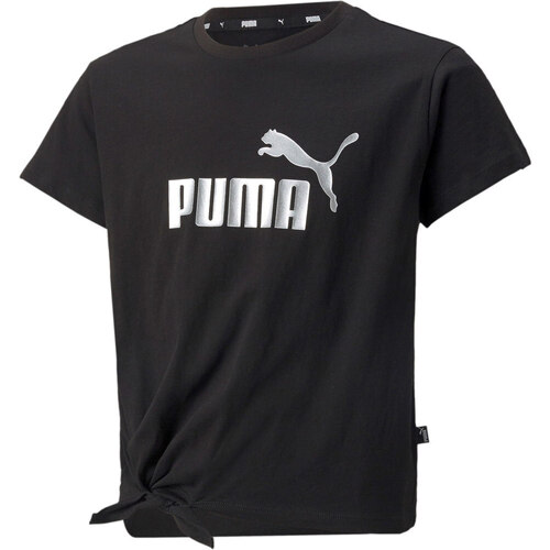 textil Niños Polos manga corta Puma ESS+ Logo Knotted Te Negro