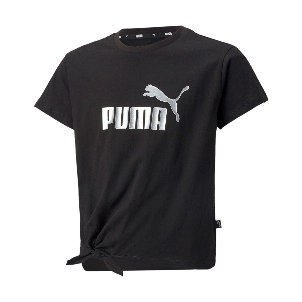 textil Niños Polos manga corta Puma ESS+ Logo Knotted Te Negro