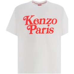 textil Hombre Camisetas manga corta Kenzo - Camiseta Macroestampada Blanco