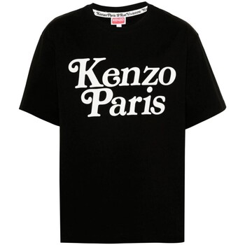 textil Hombre Camisetas manga corta Kenzo - Camiseta Macroestampada Negro