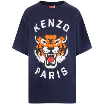 textil Hombre Camisetas manga corta Kenzo - Camiseta Lucky Tiger Oversize Marino