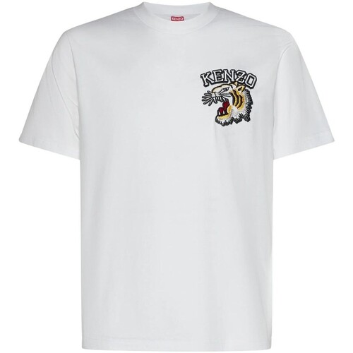 textil Hombre Camisetas manga corta Kenzo - Camiseta Tiger Varsity Blanco