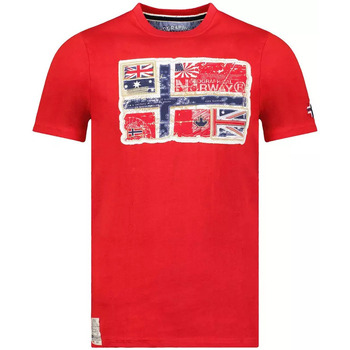 textil Hombre Camisetas manga corta Geographical Norway T-shirt JPEPE Rojo