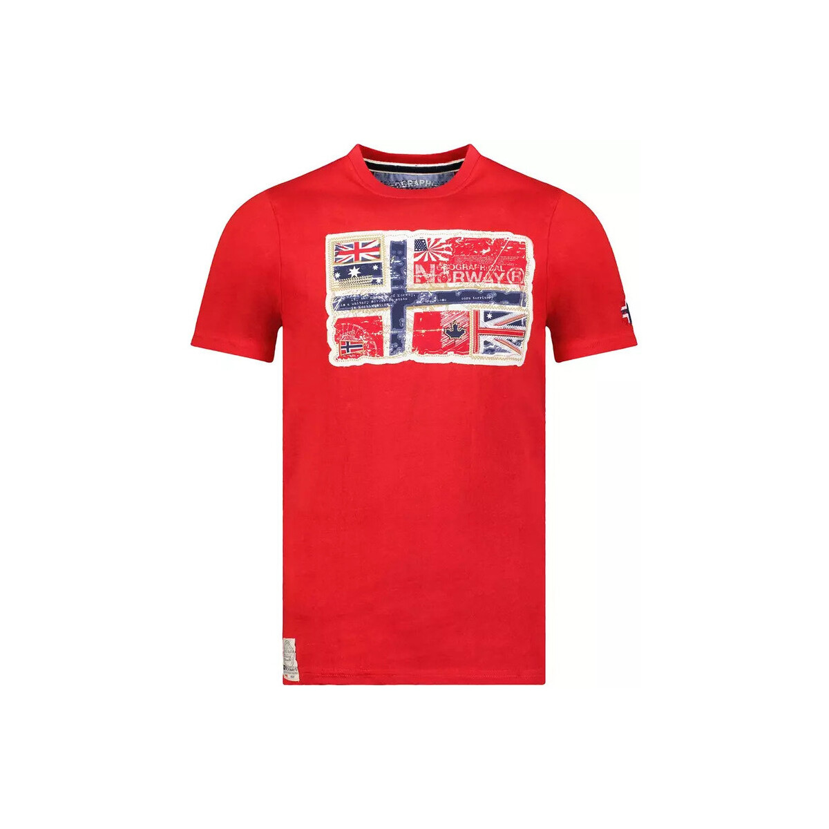 textil Hombre Camisetas manga corta Geographical Norway Camiseta de hombre  JPEPE Rojo