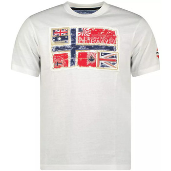 textil Hombre Camisetas manga corta Geographical Norway T-shirt JPEPE Blanco