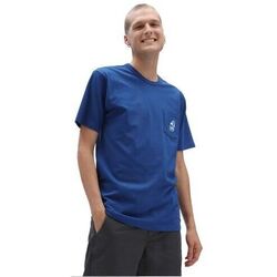 textil Camisetas manga corta Vans Camiseta azul  Bolsillo Azul