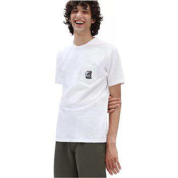 textil Camisetas manga corta Vans Camiseta blanca  graphic pocket Blanco