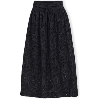 textil Mujer Faldas Object Bodie Skirt - Black/Denim Blue Negro
