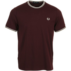 textil Hombre Camisetas manga corta Fred Perry Twin Tipped Rojo