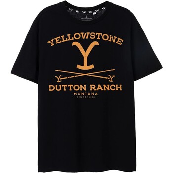 textil Hombre Camisetas manga corta Yellowstone Dutton Ranch Negro