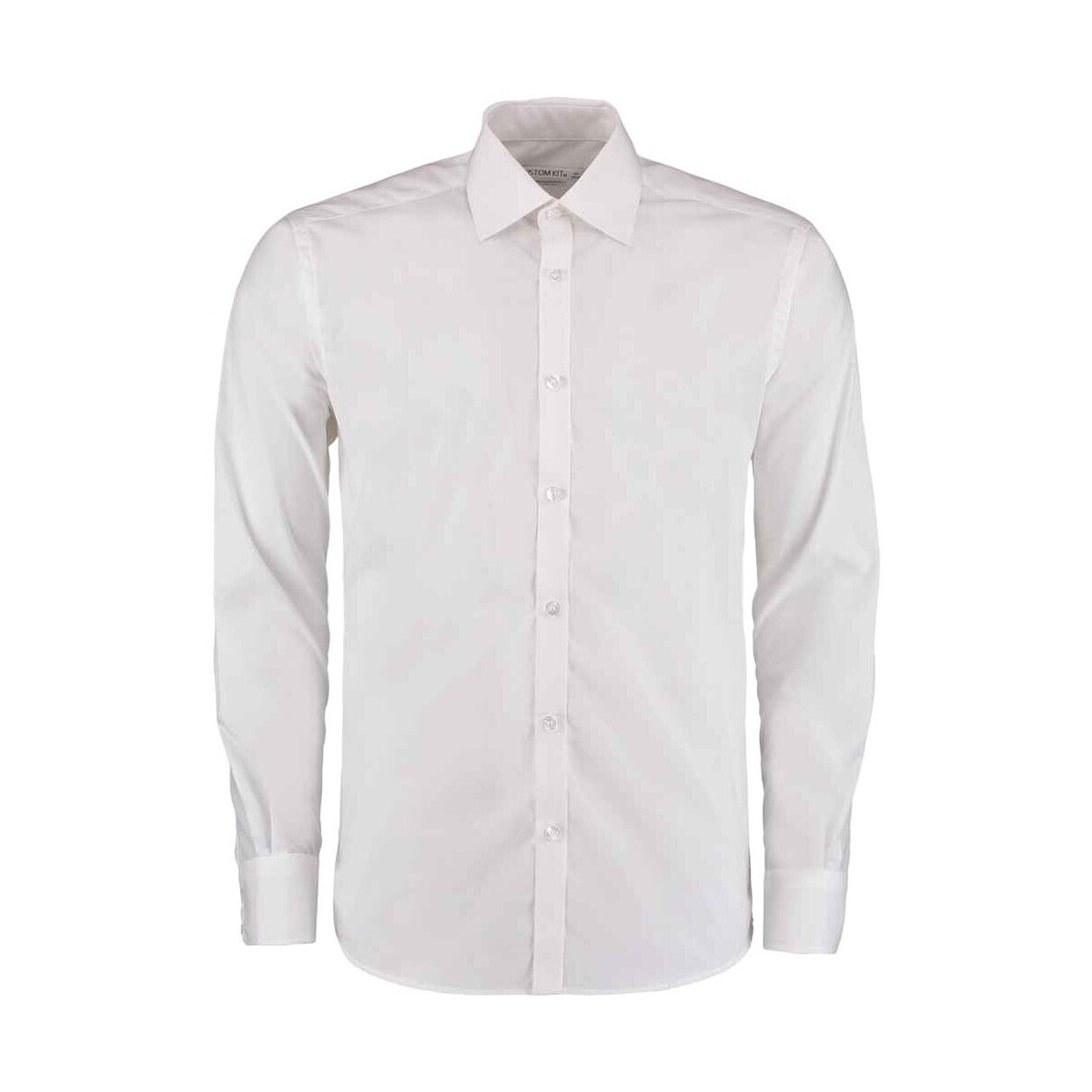 textil Hombre Camisas manga larga Kustom Kit K192 Blanco