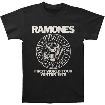 textil Camisetas manga larga Ramones First World Tour 1978 Negro