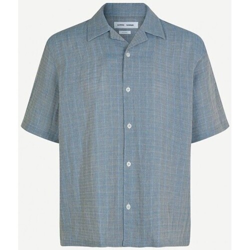 textil Hombre Camisas manga larga Samsoe Samsoe Saemerson Shirt Blue Multicolor