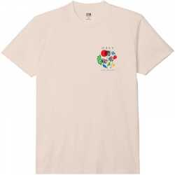 textil Hombre Tops y Camisetas Obey flowers papers scissors Beige