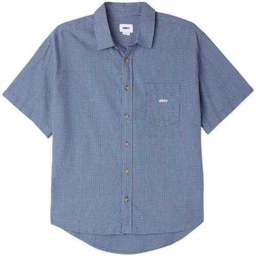 textil Hombre Camisas manga larga Obey Bigwig proof woven Azul
