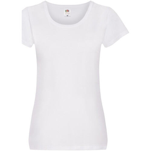 textil Mujer Camisetas manga larga Fruit Of The Loom 61420 Blanco