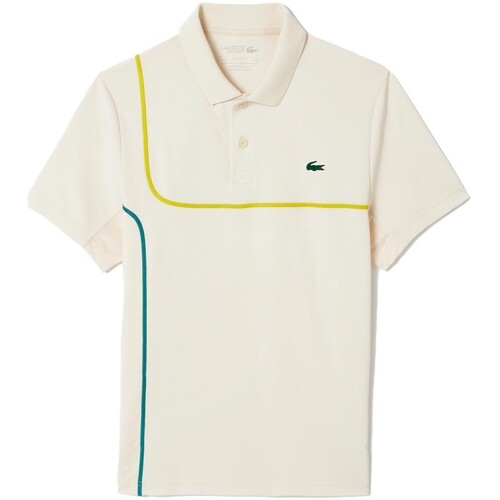 textil Hombre Polos manga corta Lacoste - Polo Abotonado De Tenis Con Logo Multicolor