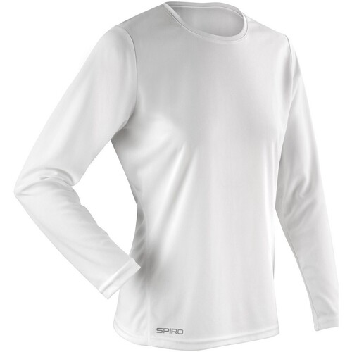 textil Mujer Camisetas manga larga Spiro SR254F Blanco