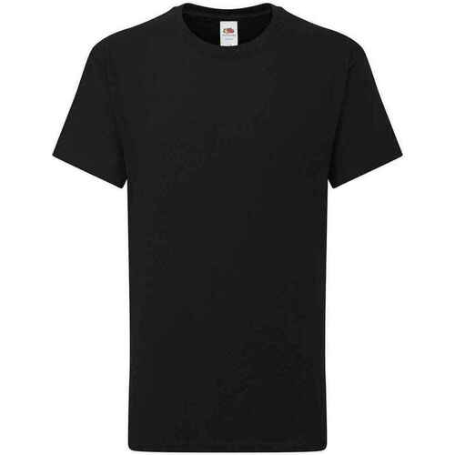 textil Niños Tops y Camisetas Fruit Of The Loom Iconic 195 Negro