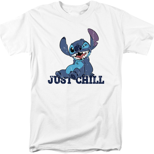 textil Hombre Camisetas manga larga Lilo & Stitch Just Chill Blanco