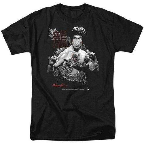 textil Hombre Camisetas manga larga Bruce Lee TV2987 Negro