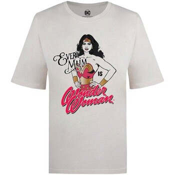 textil Mujer Camisetas manga larga Dc Comics Every Mum Is Wonder Woman Blanco