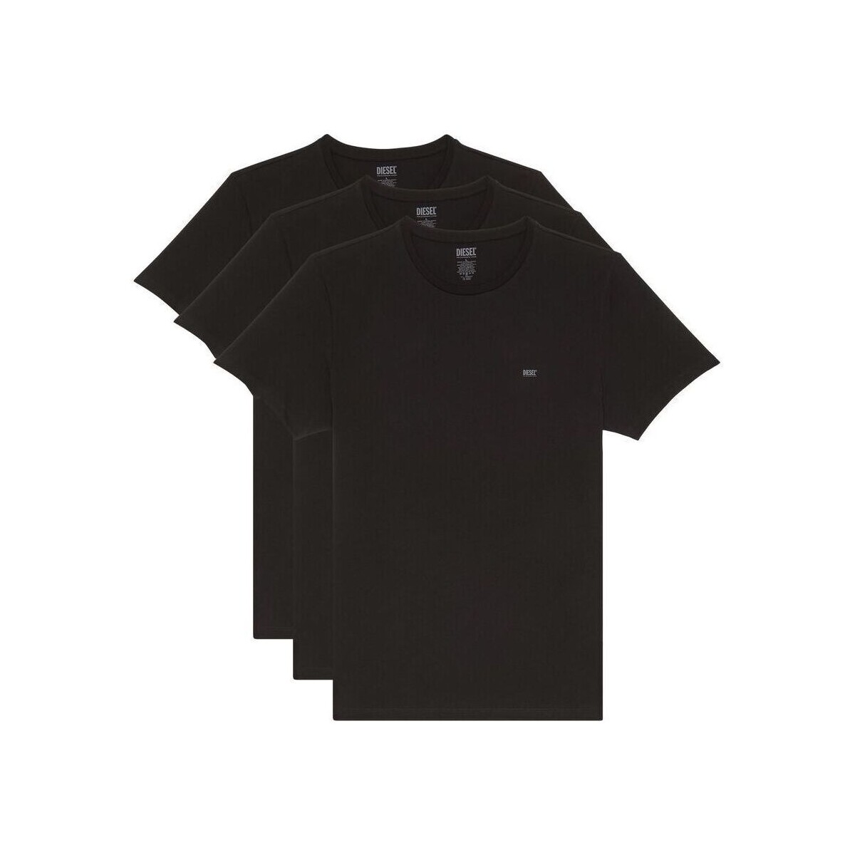 textil Hombre Tops y Camisetas Diesel 00SPDG 0LIAD - 3 PACK-E4101 Negro