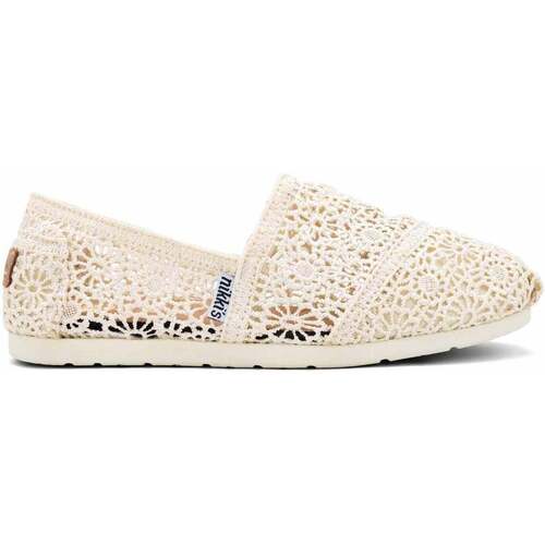 Zapatos Mujer Alpargatas Nikki´s white-crochet Blanco