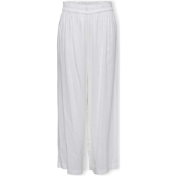 textil Mujer Pantalones Only Noos Tokyo Linen Trousers - Bright White Blanco