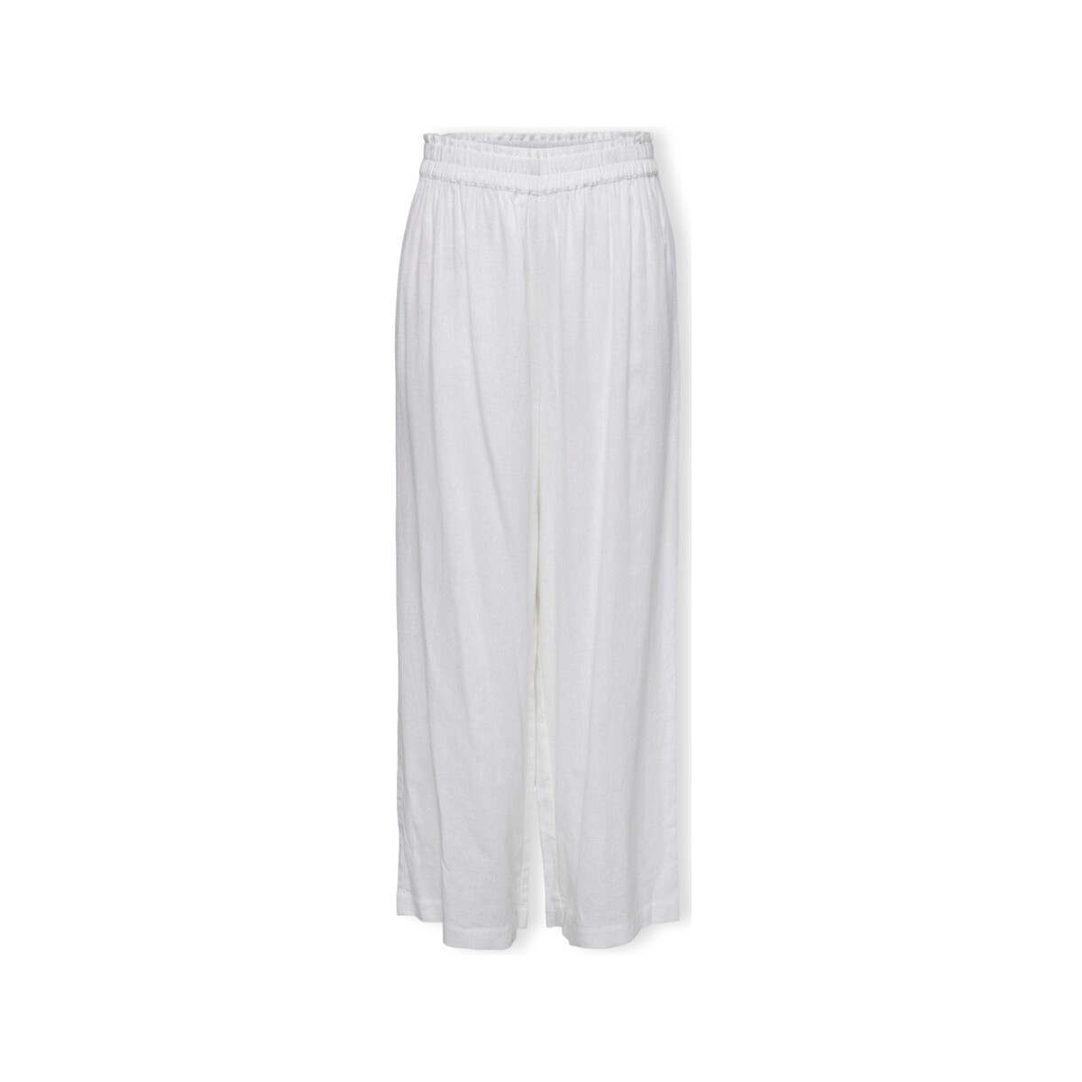 textil Mujer Pantalones Only Noos Tokyo Linen Trousers - Bright White Blanco