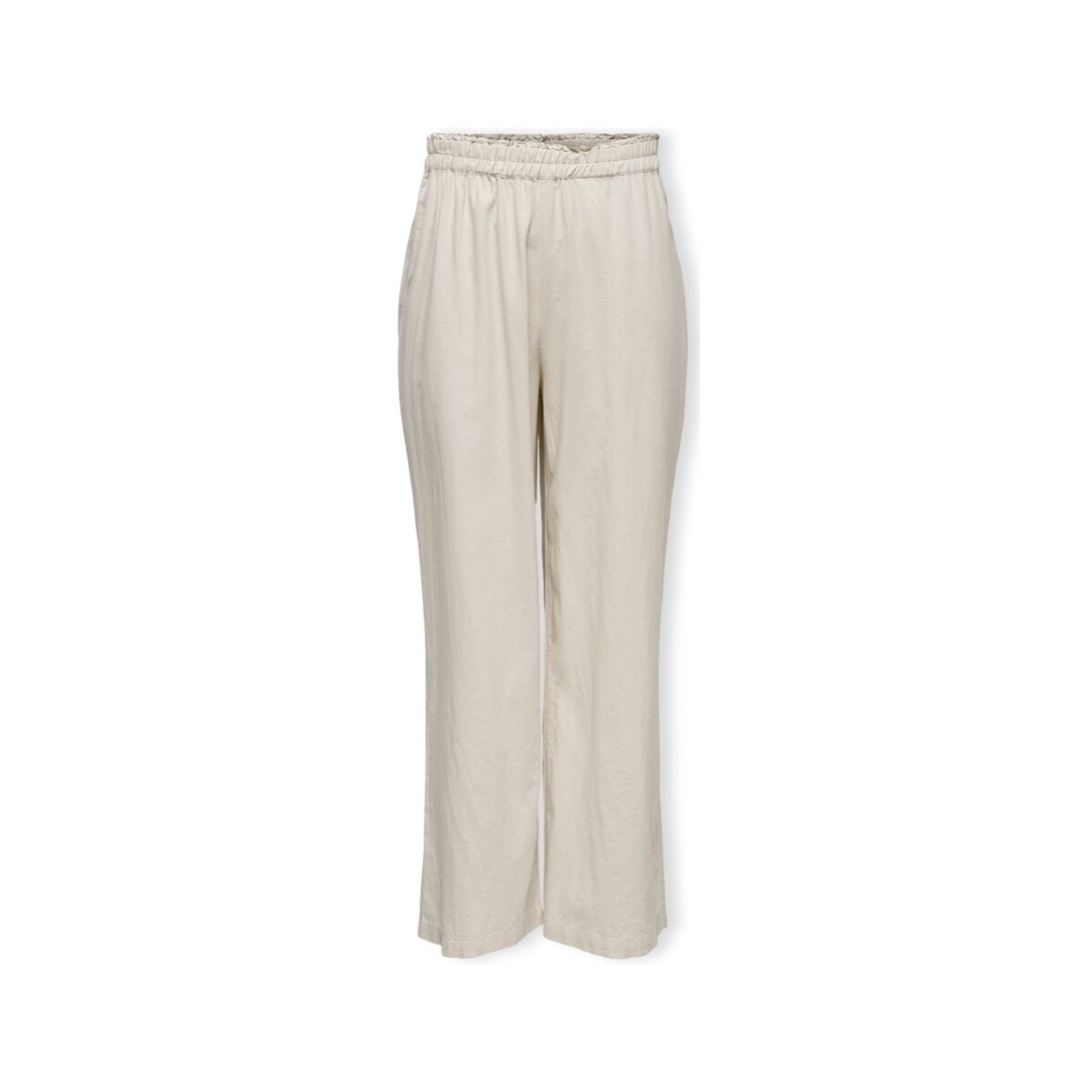 textil Mujer Pantalones Only Noos Trousers Tokyo Linen - Moonbeam Beige