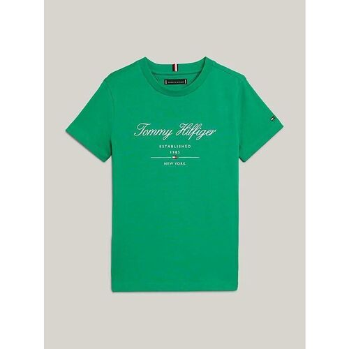 textil Niños Tops y Camisetas Tommy Hilfiger KB0KB08803-L4B OLYMPIC GREEN Verde