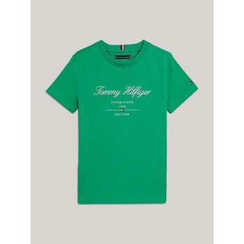 textil Niños Tops y Camisetas Tommy Hilfiger KB0KB08803-L4B OLYMPIC GREEN Verde