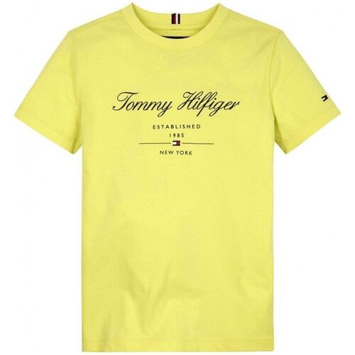 textil Niños Tops y Camisetas Tommy Hilfiger KB0KB08803-ZIN YELLOW TULIP Amarillo