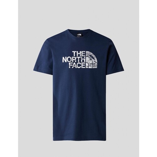 textil Hombre Camisetas manga corta The North Face CAMISETA  WOODCUT DOME TEE  SUMMIT NAVY Azul