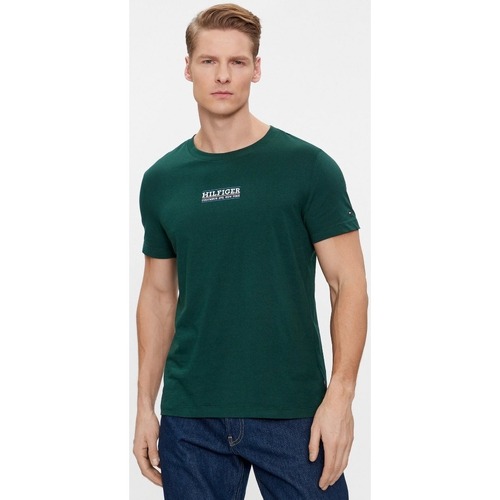 textil Hombre Tops y Camisetas Tommy Hilfiger MW0MW34387 Verde