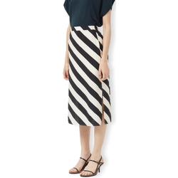 textil Mujer Faldas Compania Fantastica COMPAÑIA FANTÁSTICA Skirt 11016 - Stripes Negro