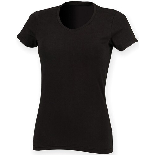 textil Mujer Camisetas manga larga Skinni Fit SK122 Negro