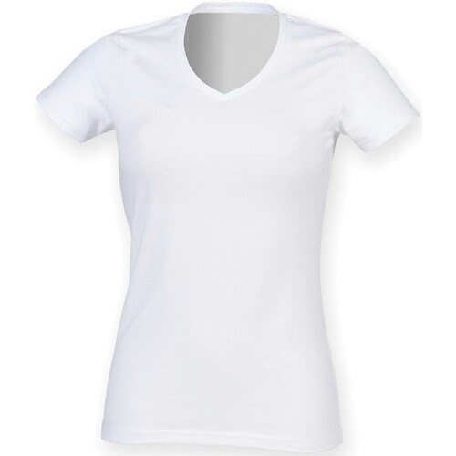 textil Mujer Camisetas manga larga Skinni Fit SK122 Blanco