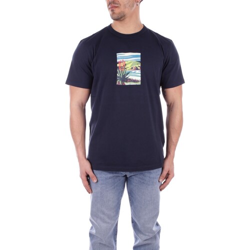 textil Hombre Camisetas manga corta Woolrich CFWOTE0130MRUT2926 Azul