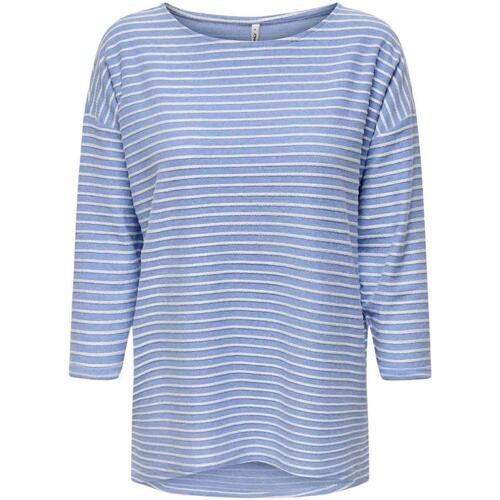 textil Tops y Camisetas Only ONLELLY 3/4 BOATNECK TOP JRS Azul