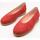 Zapatos Mujer Bailarinas-manoletinas Zabba Difference 7010 Ante Tristan Rojo