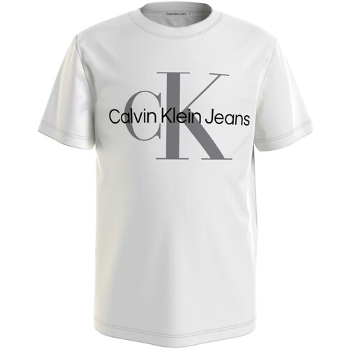 textil Niña Camisetas manga corta Calvin Klein Jeans IU0IU00460 Blanco