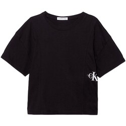 textil Niña Camisetas manga corta Calvin Klein Jeans IG0IG02430 Negro