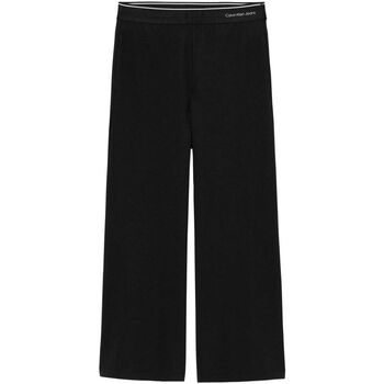textil Niña Pantalones Calvin Klein Jeans IG0IG02446 TAPE WIDE LEG-BEH BLACK Negro